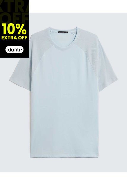 Camiseta Para Hombre Manga Corta Cuello Redondo Color Azul Claro Marca Seven Seven #45092668