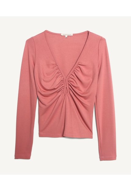 Camiseta Para Mujer Manga Larga Color Terracota Marca Seven Seven #28095247