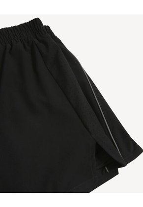 Short Running Con Boxer Interno  Para Mujer Negro Seven Seven