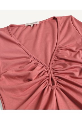 Camiseta Para Mujer Manga Larga Color Terracota Marca Seven Seven #28095247