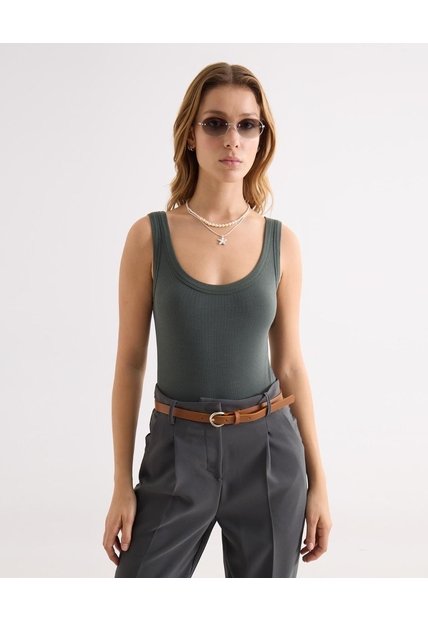 Camiseta Para Mujer Manga Sisa Moda Color Verde Marca Seven Seven #28096347
