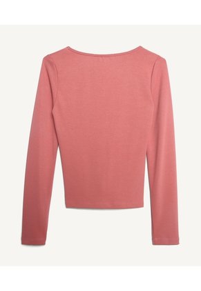 Camiseta Para Mujer Manga Larga Color Terracota Marca Seven Seven #28095247