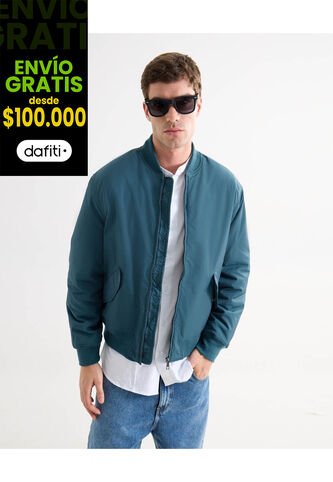 Chaqueta Bomber Con Cierre Y Bolsillos  Para Hombre Agua Seven Seven Seven Seven