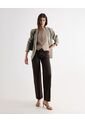 Jean Straight Tono Cafe  Para Mujer Negro Seven Seven de Seven Seven