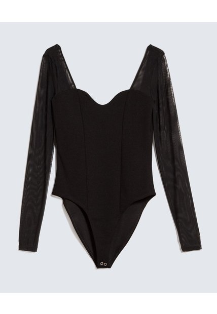 Camiseta Para Mujer Manga Larga Moda Color Negro Marca Seven Seven #28096305