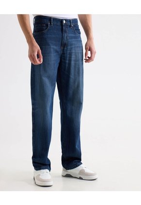 Jean Straight Tono Oscuro  Para Hombre Azul Seven Seven