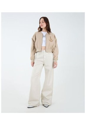 Buzo Para Mujer Zipper Color Piel Marca Seven Seven #28060446