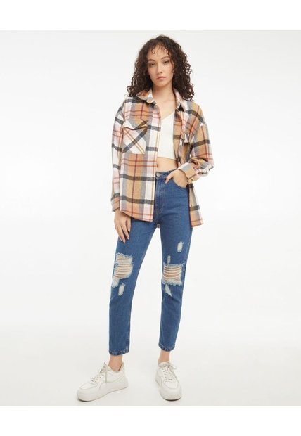 Jean Para Mujer Mom Color Azul  Marca Seven Seven #28160695