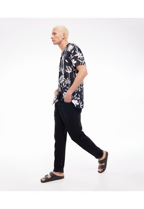 Camisa Para Hombre Manga Corta  Color Negro Marca Seven Seven #45011838