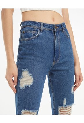 Jean Para Mujer Mom Color Azul Marca Seven Seven #28160695