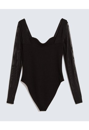 Camiseta Para Mujer Manga Larga Moda Color Negro Marca Seven Seven #28096305