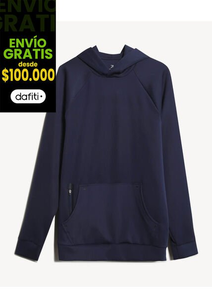 Hoodie Deportivo  Para Hombre Azul Seven Seven