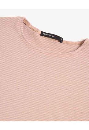 Camiseta Para Mujer Manga Corta Cuello Redondo Color Rosado Marca Seven Seven #28096402