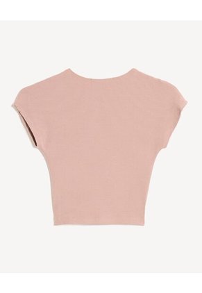 Camiseta Para Mujer Manga Corta Cuello Redondo Color Rosado Marca Seven Seven #28096402