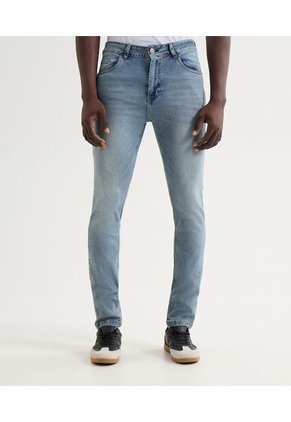 Jeans Slim Tono Medio  Para Hombre Azul Seven Seven