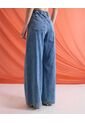 Jean Wide Leg Tono Claro  Para Mujer Azul Seven Seven de Seven Seven