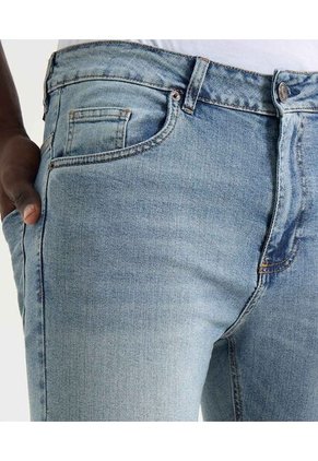 Jeans Slim Tono Medio  Para Hombre Azul Seven Seven