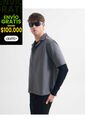 Camisa Resort Oversize  Para Hombre Gris Seven Seven de Seven Seven