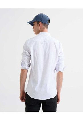 Camisa Estampado De Lunares  Para Hombre Blanco Seven Seven