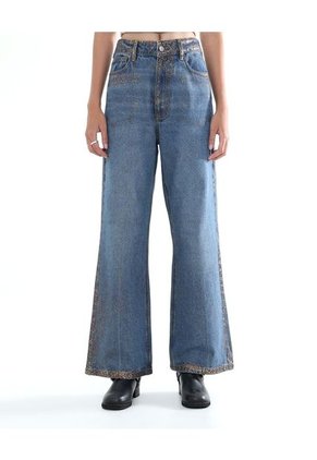 Jean Para Mujer Wide-Leg Color Azul Medio Marca Seven Seven #28160910