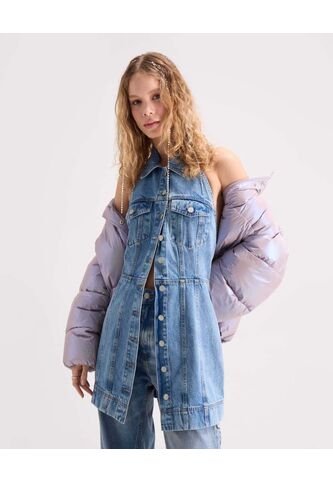Vestido Denim Trucker  Para Mujer Azul Seven Seven Seven Seven