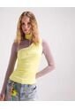 Top Asimétrico Con Pañuelo  Para Mujer Amarillo Seven Seven de Seven Seven
