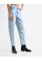 Jean Barrel Tono Claro  Para Mujer Azul Seven Seven de Seven Seven