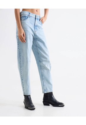 Jean Barrel Tono Claro Para Mujer Azul Seven Seven