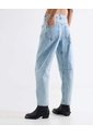 Jean Barrel Tono Claro  Para Mujer Azul Seven Seven de Seven Seven