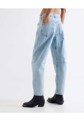 Jean Barrel Tono Claro Para Mujer Azul Seven Seven