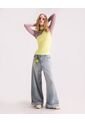 Top Asimétrico Con Pañuelo  Para Mujer Amarillo Seven Seven de Seven Seven
