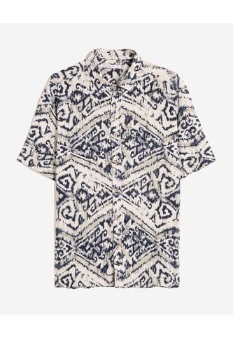 Camisa Para Hombre Manga Corta Sin Bolsillo Cuello Casual M Color Azul Marca Seven Seven #45012143 Seven Seven