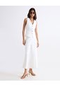 Chaleco Sastrero Con Botones Frontales  Para Mujer Blanco Seven Seven de Seven Seven