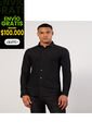 Camisa Cuello Gales  Para Hombre Negro Seven Seven de Seven Seven