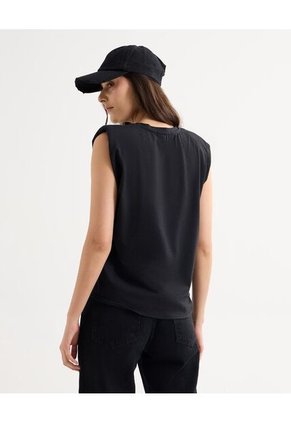 Camiseta Para Mujer Manga Corta Cuello Redondo Color Negro Marca Seven Seven #28096302