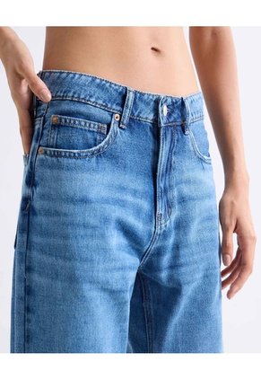 Jean Straight Tono Medio Para Mujer Azul Seven Seven