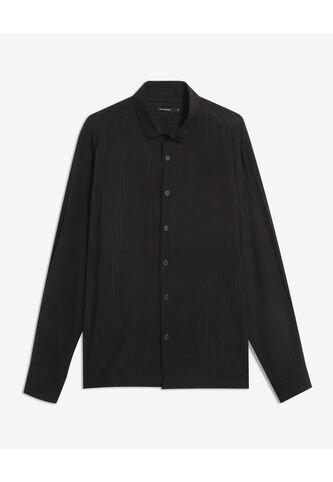 Camisa Para Hombre Manga Larga Sin Bolsillo Cuello Casual M Color Negro Marca Seven Seven #45012197 Seven Seven