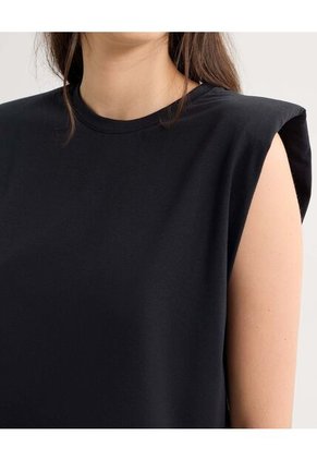 Camiseta Para Mujer Manga Corta Cuello Redondo Color Negro Marca Seven Seven #28096302