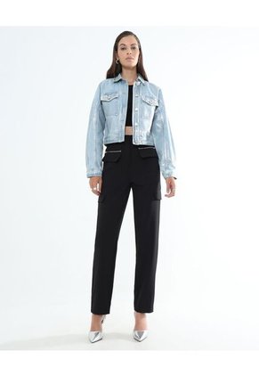 Chaqueta Para Mujer Trucker Color Azul Claro Marca Seven Seven #28080959