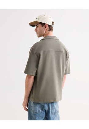 Camisa Para Hombre Sobrecamisa Manga Corta Color Verde Marca Seven Seven #45012162