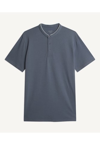 Polo Para Hombre Cuello Mao  Color Azul  Marca Seven Seven #45110728 Seven Seven