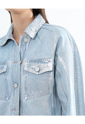 Chaqueta Para Mujer Trucker Color Azul Claro Marca Seven Seven #28080959