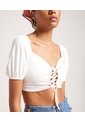 Camiseta Para Mujer Manga Corta Color Crudo Marca Seven Seven #28095243 de Seven Seven