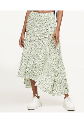 Falda Largo Mujer Seven Viscosa Verde 28140808-6819