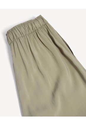 Pantalón Parachute Con Fruncido Lateral  Para Mujer Verde Seven Seven