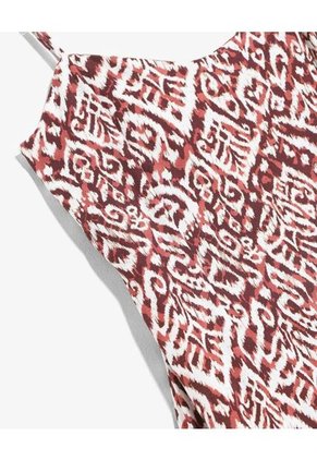 Vestido Largo Estampado  Para Mujer Terracota Seven Seven