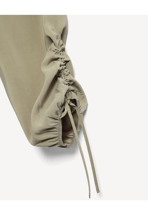 Pantalón Parachute Con Fruncido Lateral  Para Mujer Verde Seven Seven