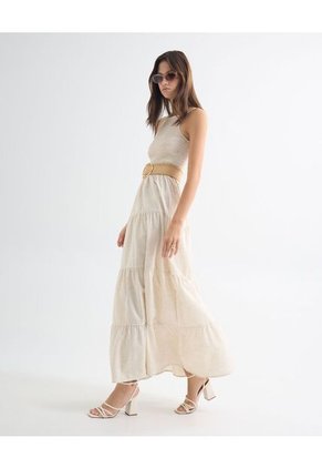 Vestido Para Mujer M/Sisa Largo Color Marfil Marca Seven Seven #28171369