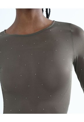 Camiseta Para Mujer Manga Larga Color Verde Oscuro Marca Seven Seven #28095837