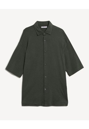 Camisa Para Hombre Manga Corta Sin Bolsillo Cuello Casual M Color Verde Marca Seven Seven #45012171